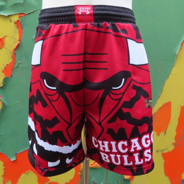 Mitchell & Ness Men's Shorts - Red/Black - S on Productcaster.