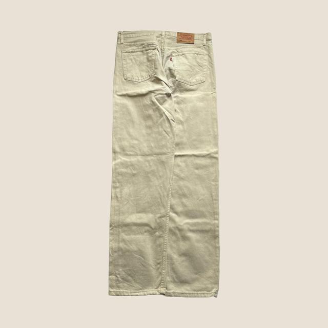 Levi's Men's Straight leg Embroidered Jeans - Cream - 34" on Productcaster.