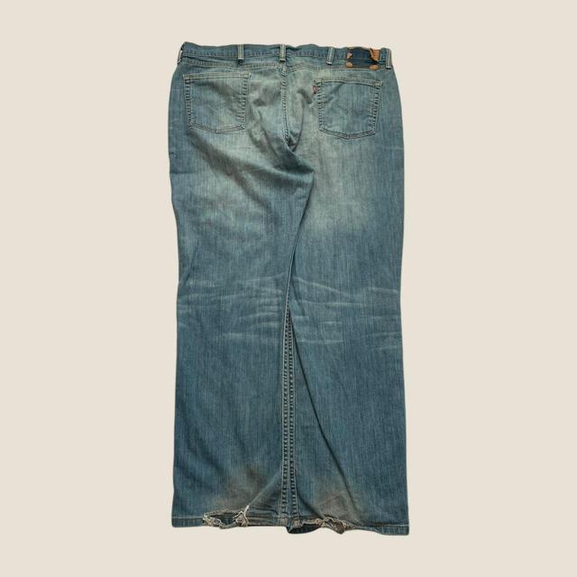 Levi's Men's Straight leg Embroidered Jeans - Blue - 42" on Productcaster.