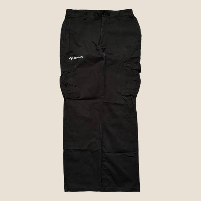 Vintage Men's Straight leg Cargo Trousers - Black - 32" on Productcaster.