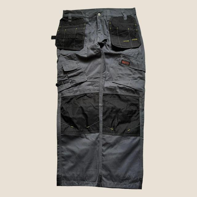 Vintage Men's Straight leg Cargo Trousers - Black/Grey - 34" on Productcaster.