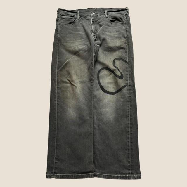 Levi's Men's Straight leg Embroidered Jeans - Grey/Black - 36" on Productcaster.