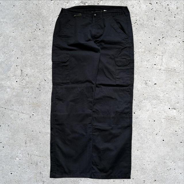 Vintage Men's Straight leg Cargo Trousers - Navy - 36" on Productcaster.