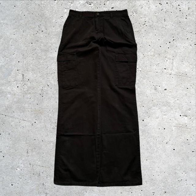 Vintage Men's Straight leg Cargo Trousers - Black - 30" on Productcaster.