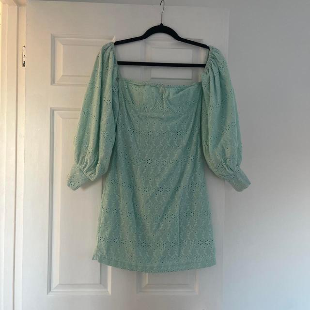 PrettyLittleThing Women's Dress - Green/Blue - 8 on Productcaster.