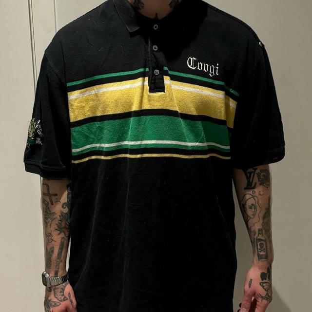 Coogi Men's Polo shirt - Black/Multi - XL on Productcaster.