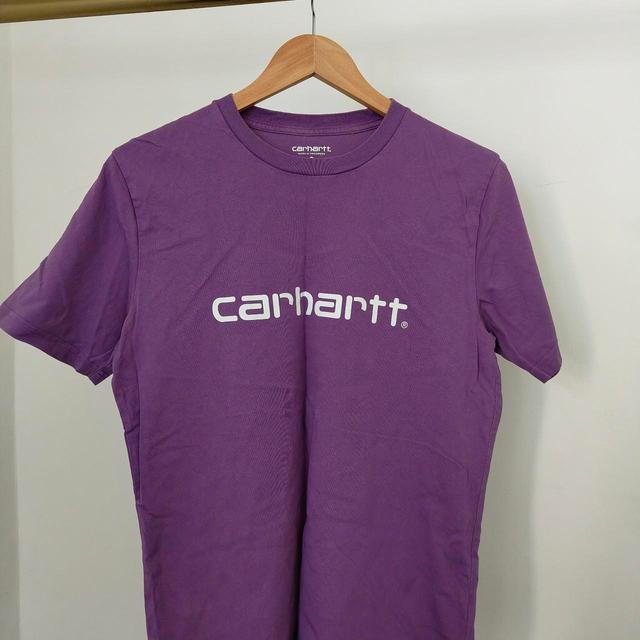 Carhartt Men's T-shirt - White/Purple - S on Productcaster.