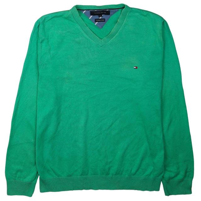 Tommy Hilfiger Men's Sweatshirt - Green - L on Productcaster.