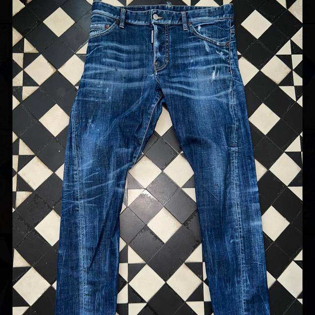 Dsquared2 Men's Faded Jeans - Navy - 34" on Productcaster.