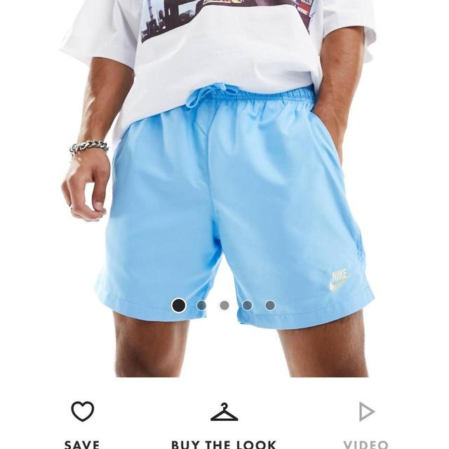 Nike Men's Shorts - Blue - S on Productcaster.