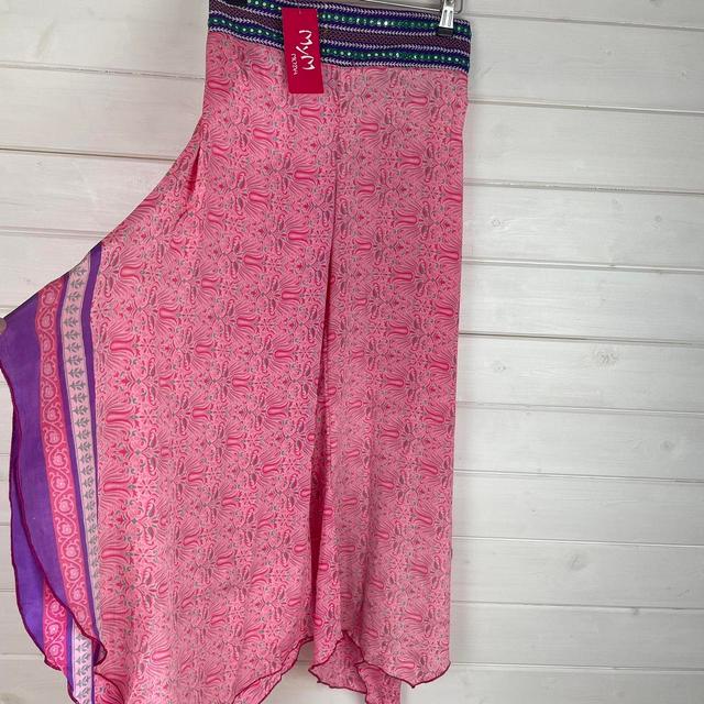 Deadstock Women's Flare Embellished Trousers - Pink/Multi - S on Productcaster.