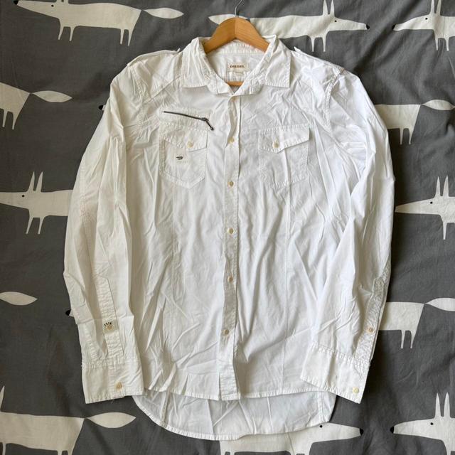 Diesel Men's Shirt - White - XL on Productcaster.