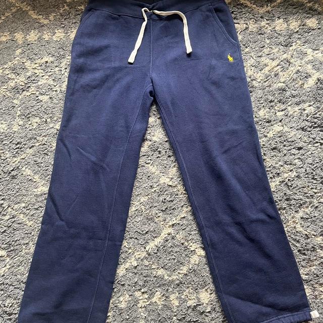 Polo Ralph Lauren Men's Sweatpants - Navy/Yellow - S on Productcaster.