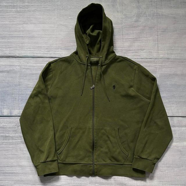 Polo Ralph Lauren Men's Hoodie - Green/Khaki - L on Productcaster.