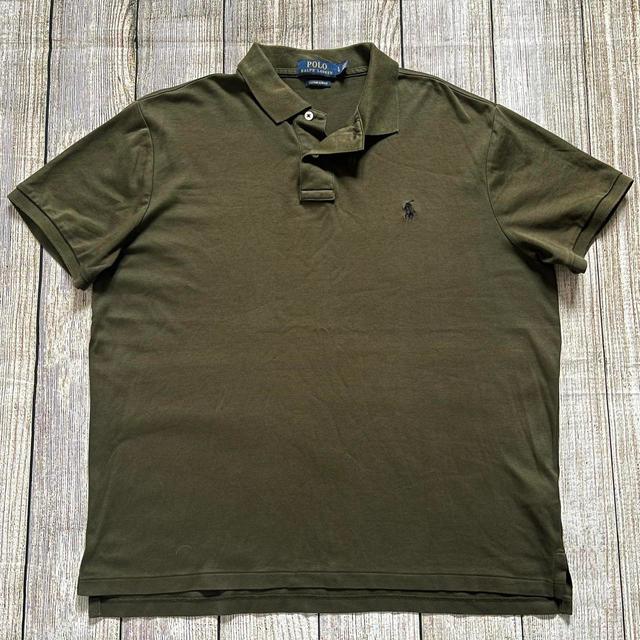 Polo Ralph Lauren Men's Polo shirt - Khaki/Green - L on Productcaster.