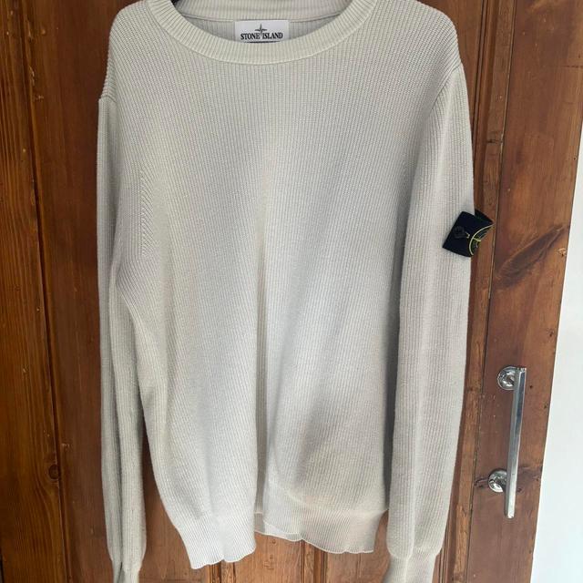 Stone Island Men's Jumper - Cream - M on Productcaster.