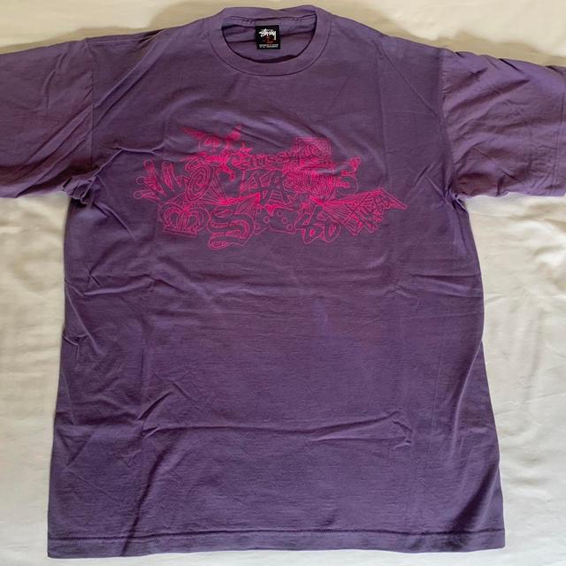 Stüssy Men's T-shirt - Purple/Pink - L on Productcaster.