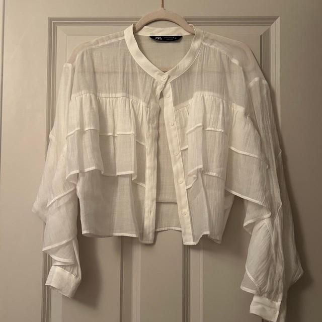 Zara Women's Shirt - White - S on Productcaster.