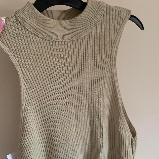 Topshop Women's Crop top - Green/Cream - XL on Productcaster.