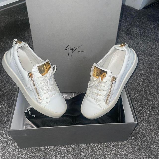 Giuseppe Zanotti Men's Trainers - White/Gold - UK 8 on Productcaster.