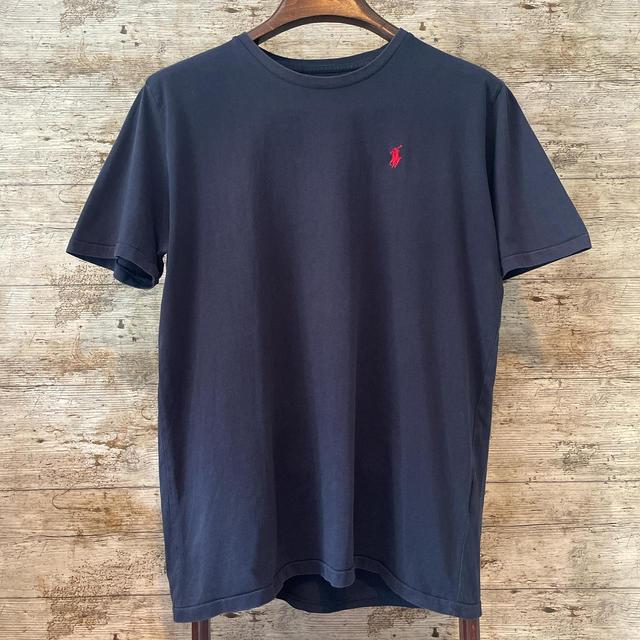 Polo Ralph Lauren Men's T-shirt - Navy/Burgundy - XL on Productcaster.