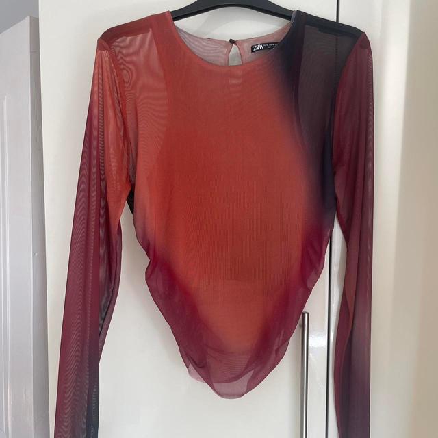 Zara Women's Top - Burgundy/Red - XL on Productcaster.