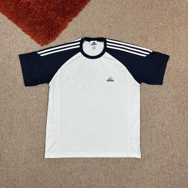 Adidas Men's T-shirt - White/Navy - L on Productcaster.