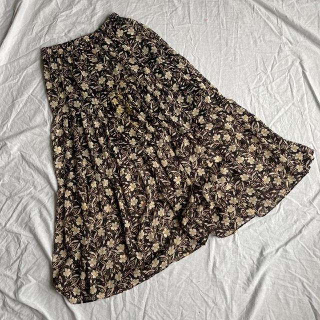 Bershka Women's Skirt - Brown/Multi - UK 10 on Productcaster.