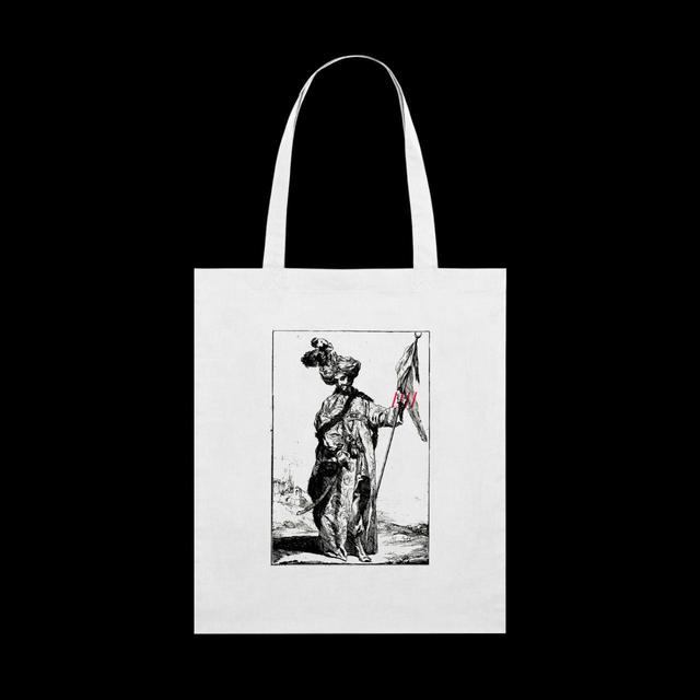 Custom Men's Tote bags - White/Black on Productcaster.