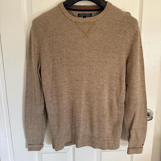 Tommy Hilfiger Men's Sweatshirt - Tan/Gold - M on Productcaster.