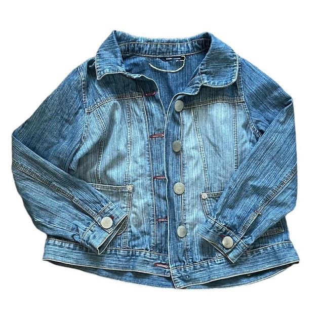 Vintage Women's Denim Jacket - Blue - M on Productcaster.