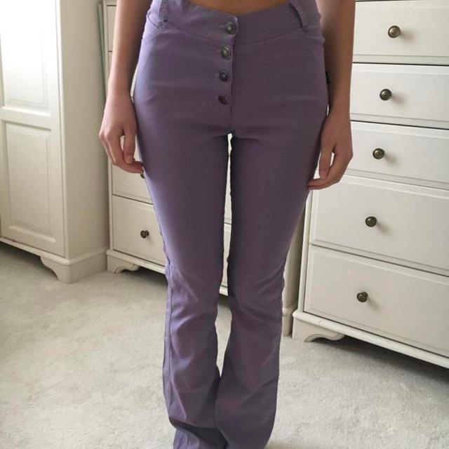 Vintage Women's Trousers - Purple - UK 8 on Productcaster.