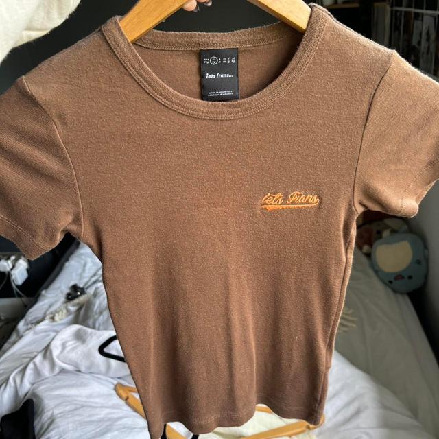 iets frans... Women's Crop top - Brown - XS on Productcaster.