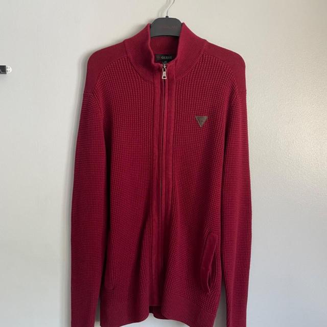 Guess Men's Sweatshirt - Red - L on Productcaster.