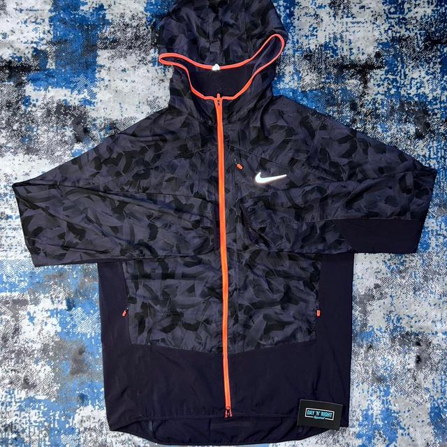 Nike Men's Windbreaker Jacket - Purple/Orange - M on Productcaster.