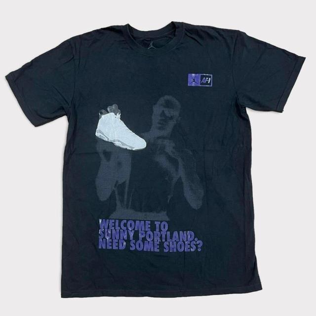 Jordan Men's T-shirt - Black/Purple - L on Productcaster.