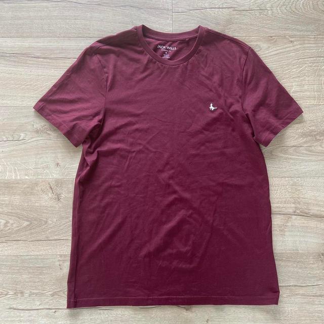 Jack Wills Men's T-shirt - Burgundy - M on Productcaster.