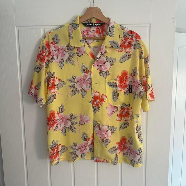 Palm Angels Men's Shirt - Yellow - S on Productcaster.