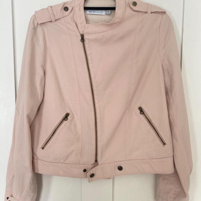 See by Chloé Women's Bomber Jacket - Pink - UK 10 on Productcaster.