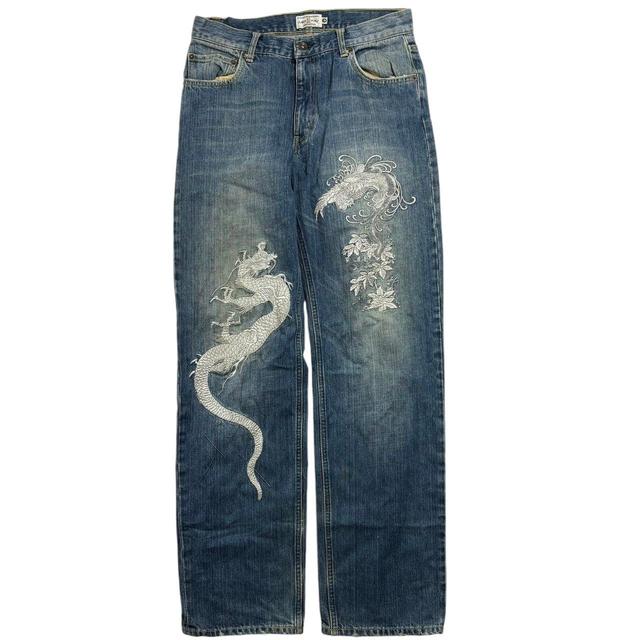 Men's Jeans - Blue/Navy - 32" on Productcaster.