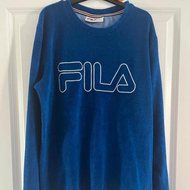 Fila Men's Sweatshirt - Blue - S on Productcaster.