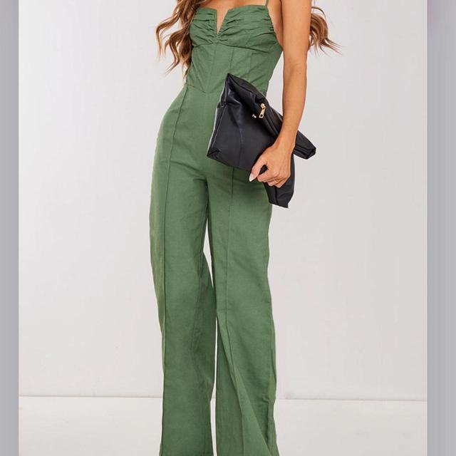 PrettyLittleThing Women's Jumpsuit - Green - UK 10 on Productcaster.