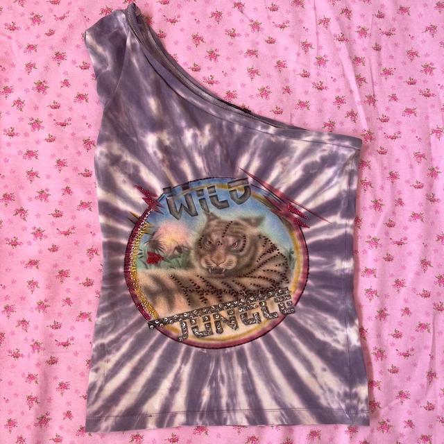 Vintage Women's T-shirt - Pink/Purple - S on Productcaster.