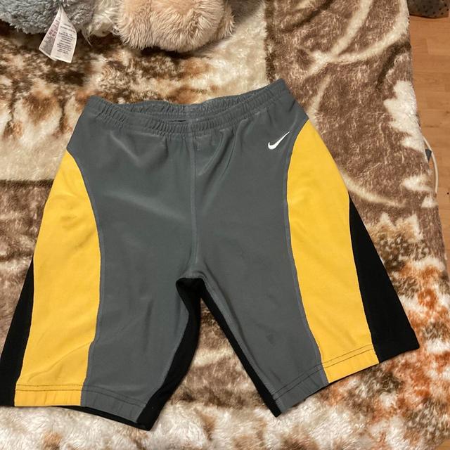 Nike Women's Shorts - Grey/Yellow - M on Productcaster.