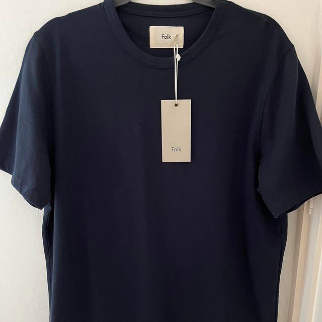 Folk Men's T-shirt - Navy - L on Productcaster.