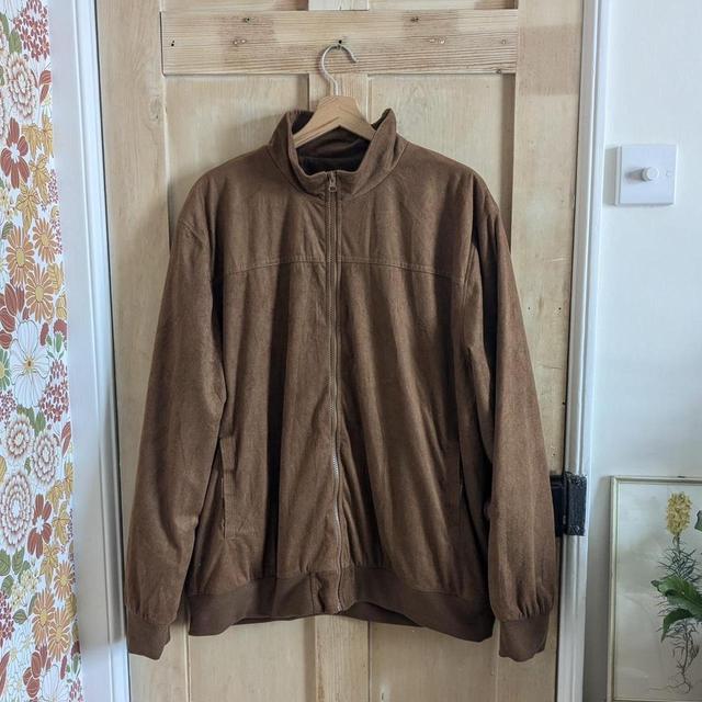 Men's Bomber Jacket - Tan/Brown - L on Productcaster.