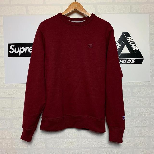 Champion Men's Sweatshirt - Burgundy/Red - S on Productcaster.