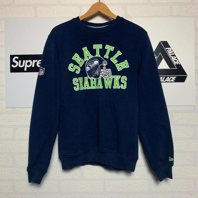 NFL Men's Sweatshirt - Navy/Green - S on Productcaster.