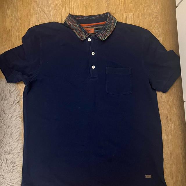 Missoni Men's Polo shirt - Blue/Navy - M on Productcaster.