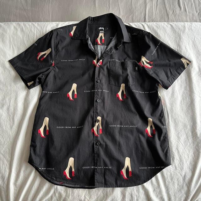 Stüssy Men's Shirt - Black/Multi - M on Productcaster.